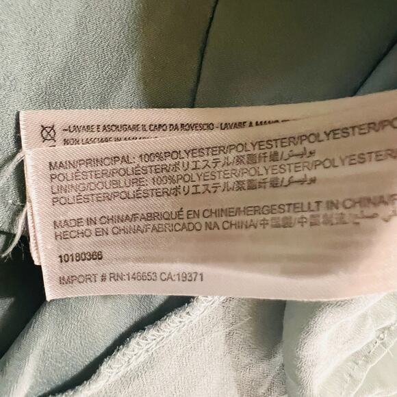 C/Meo Collective Be About You Ruffle Maxi Dress Size Large Sage Green - Picture 6 of 10